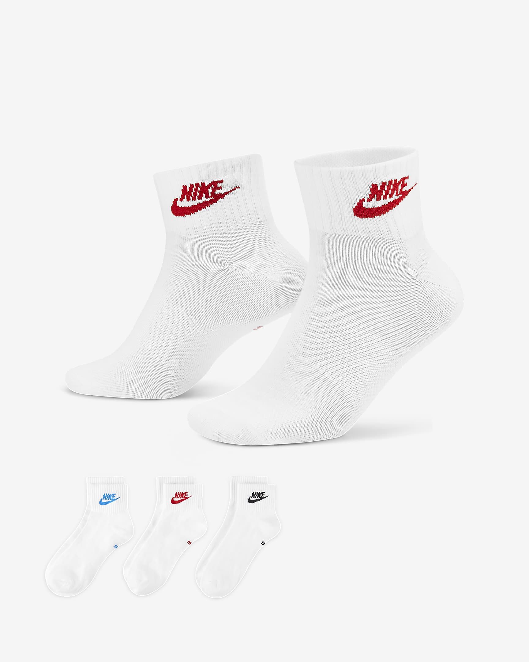 Носки Nike Everyday Lightweight Ankle, 3 пары