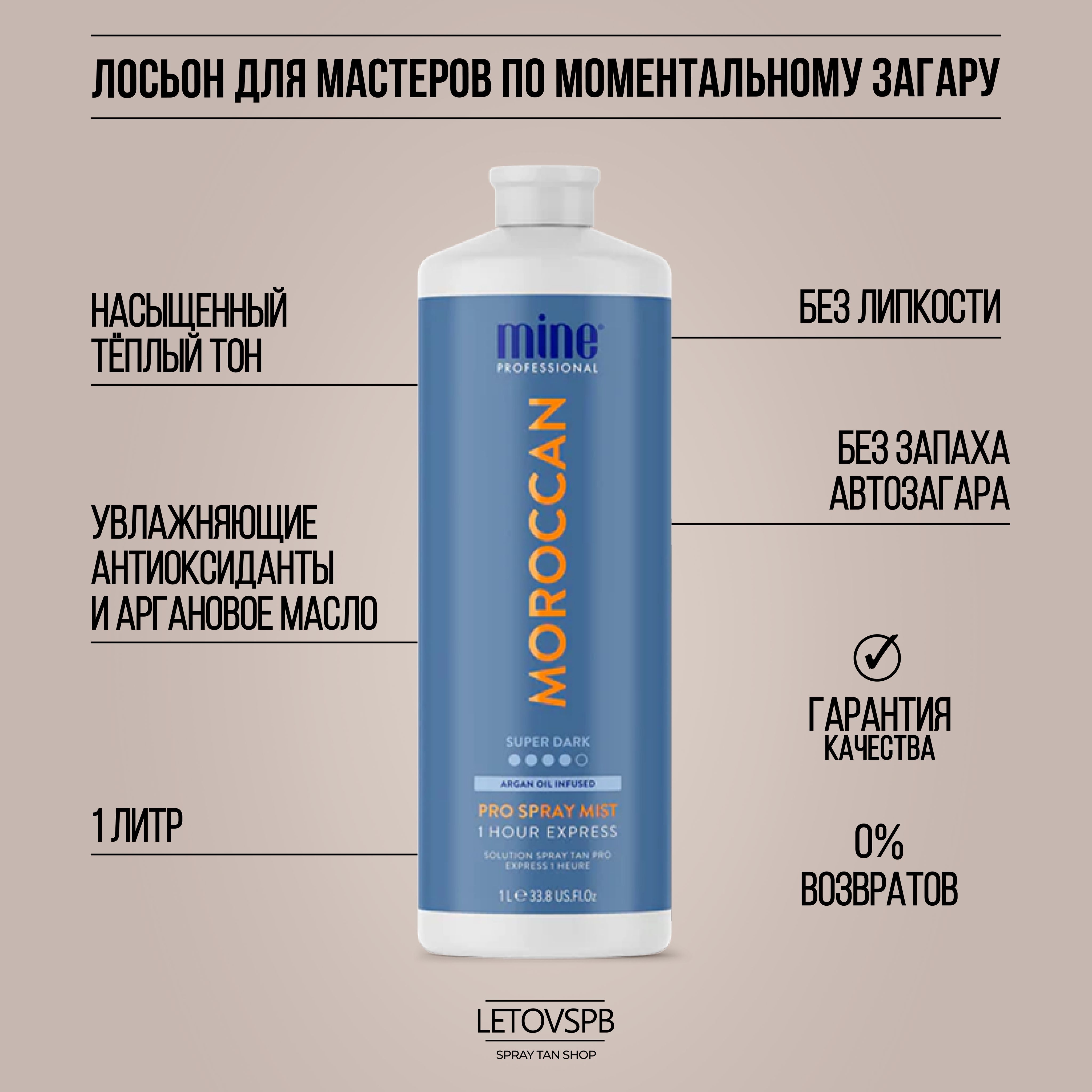 MineTan Лосьон для моментального загара Moroccan Pro Spray Mist