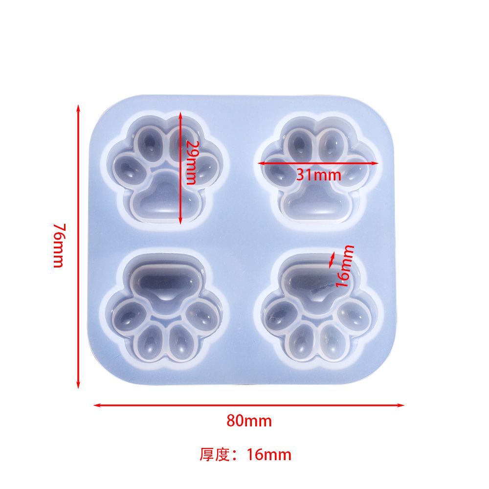 Молд "Кошачьи Лапки" / Силиконовая форма "Следы котёнка"/Для эпоксидной смолы, шоколада, гипса, пластика, желе