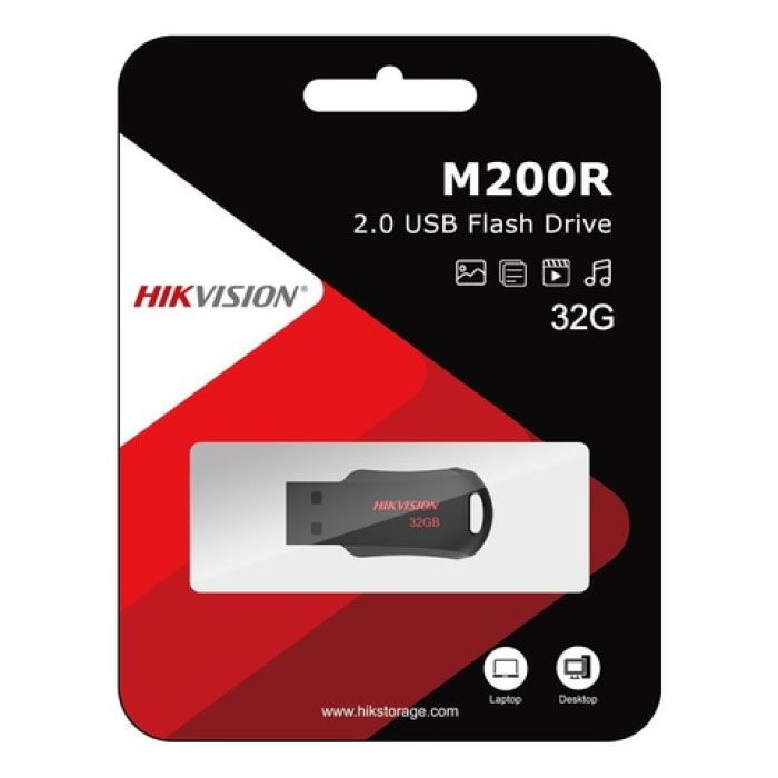 Флешнакопитель32GBHikvisionUSB2.0M200RBlack