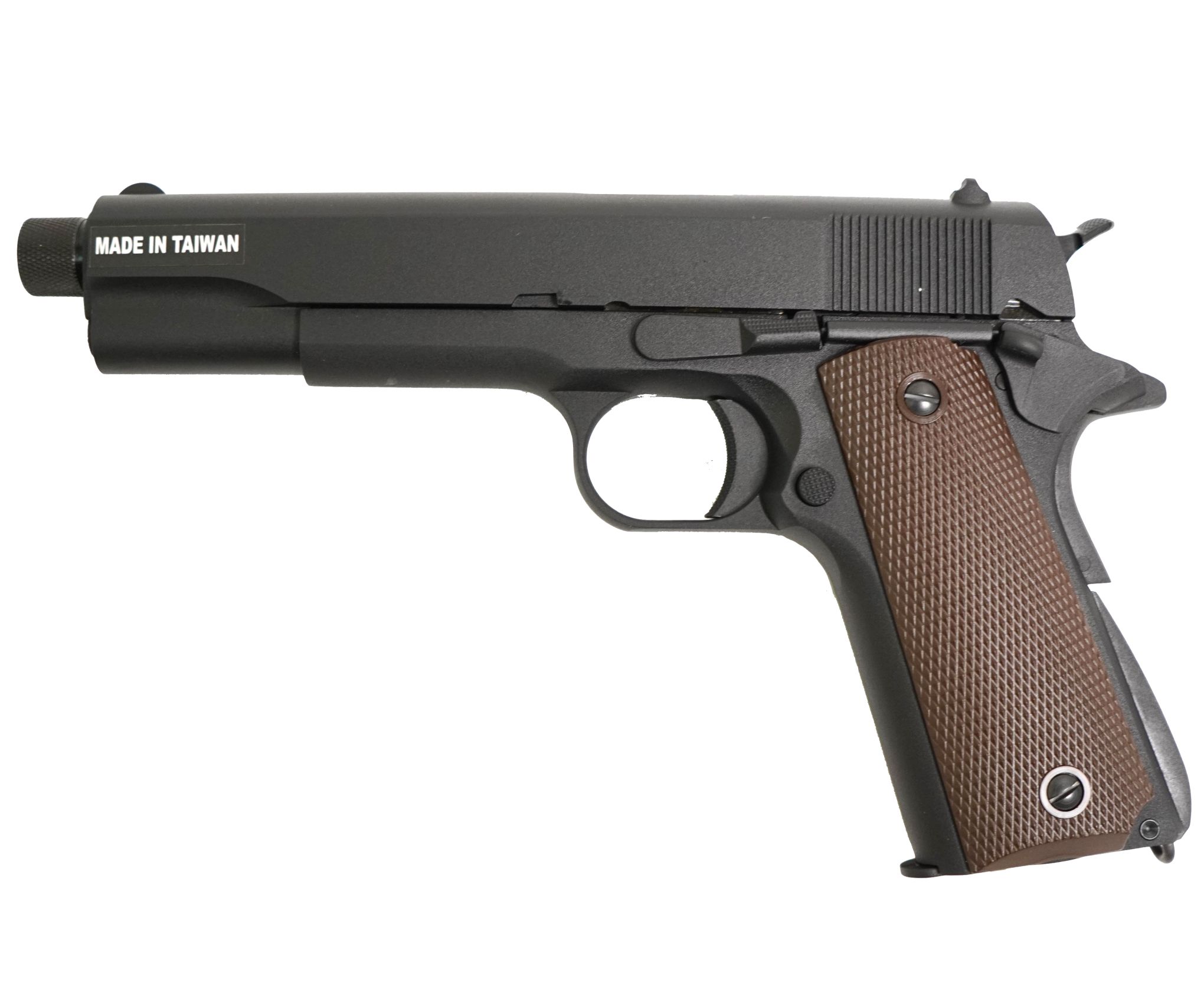 Страйкбольный пистолет KJW Colt M1911A1 TBC Gas GBB, удлин. ствол