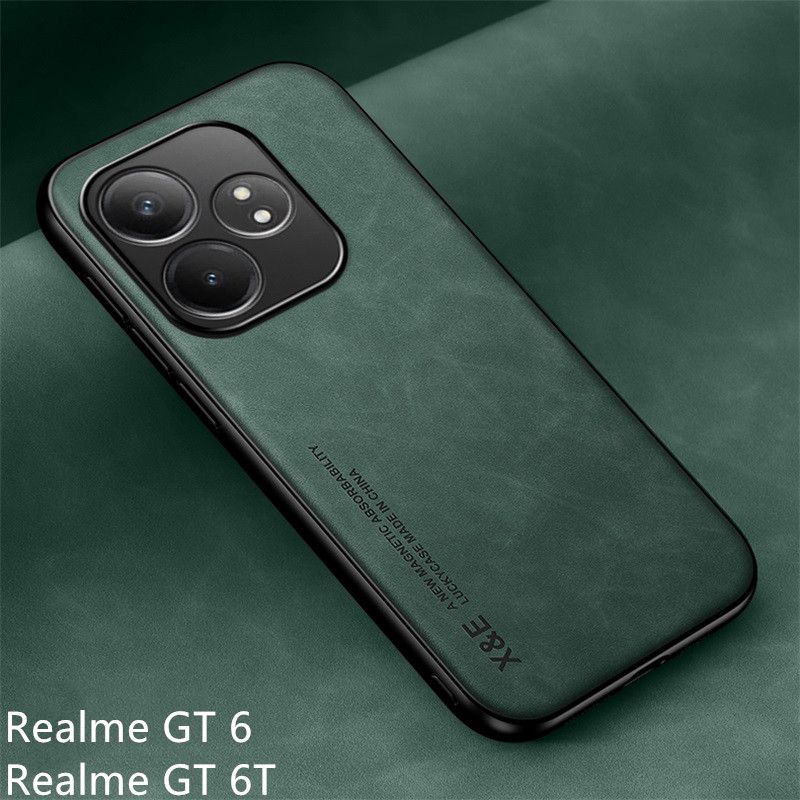 КожачехолдляRealmeGT6/RealmeGT6TМагнитноепритяжениевнутри(РеалмиGT6/РеалмиGT6T)противоударныйчехол