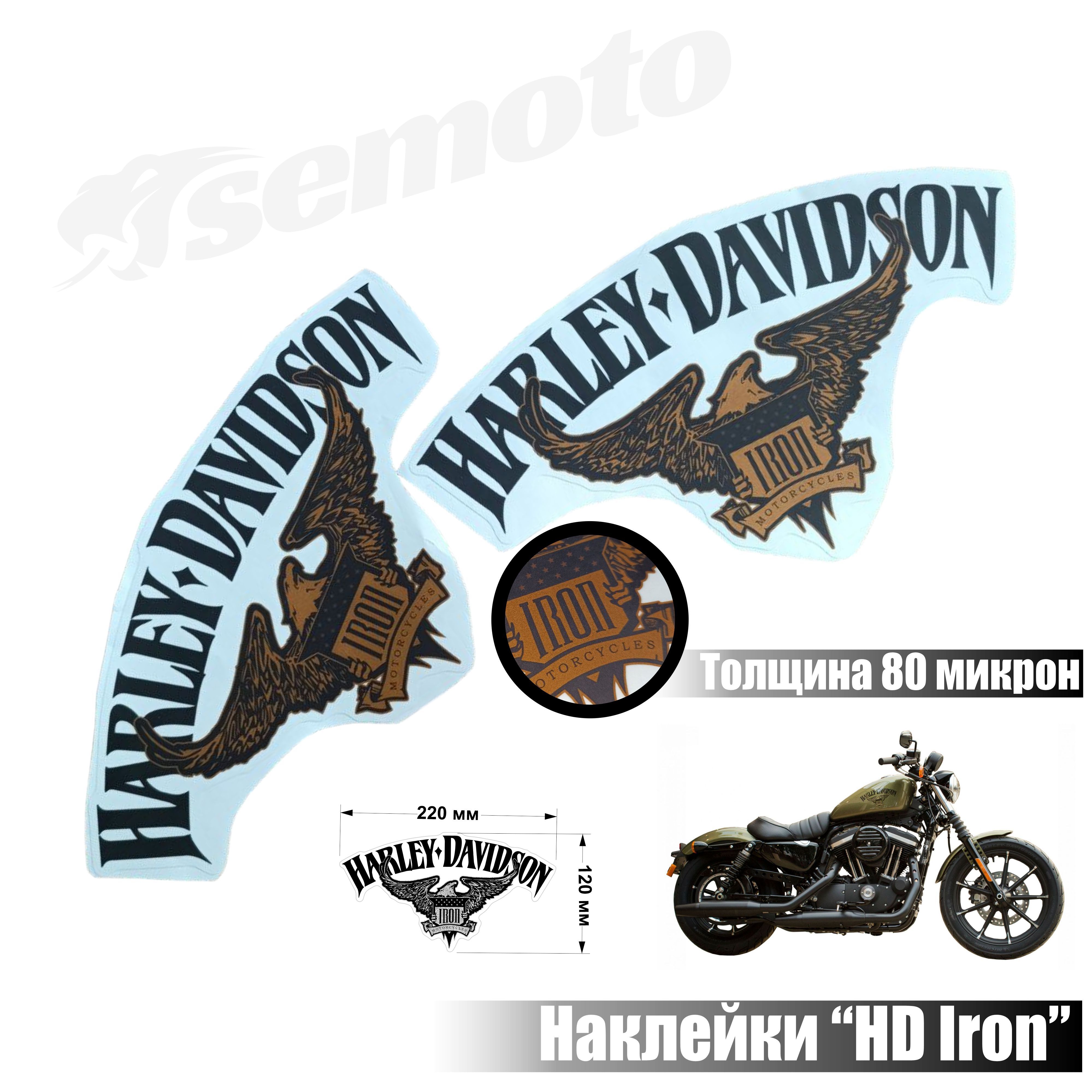 НаклейкиHarley-DavidsonironEagleBlackGold