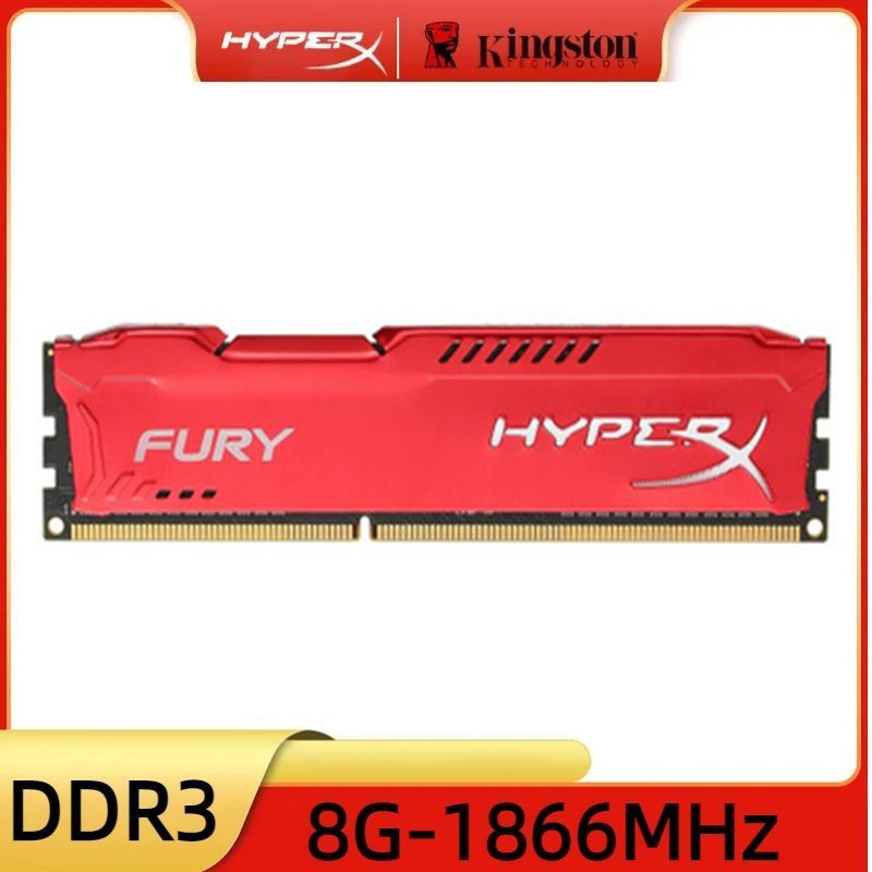 Latumab Оперативная память Kingston Fury Оперативная память ddr3, HyperX FURY  1866 МГц 1x8 ГБ, комплект материнская плата процессор оперативная память,оперативная память  (HX318C10F/8) 1x8 ГБ (HX318C10F/8)