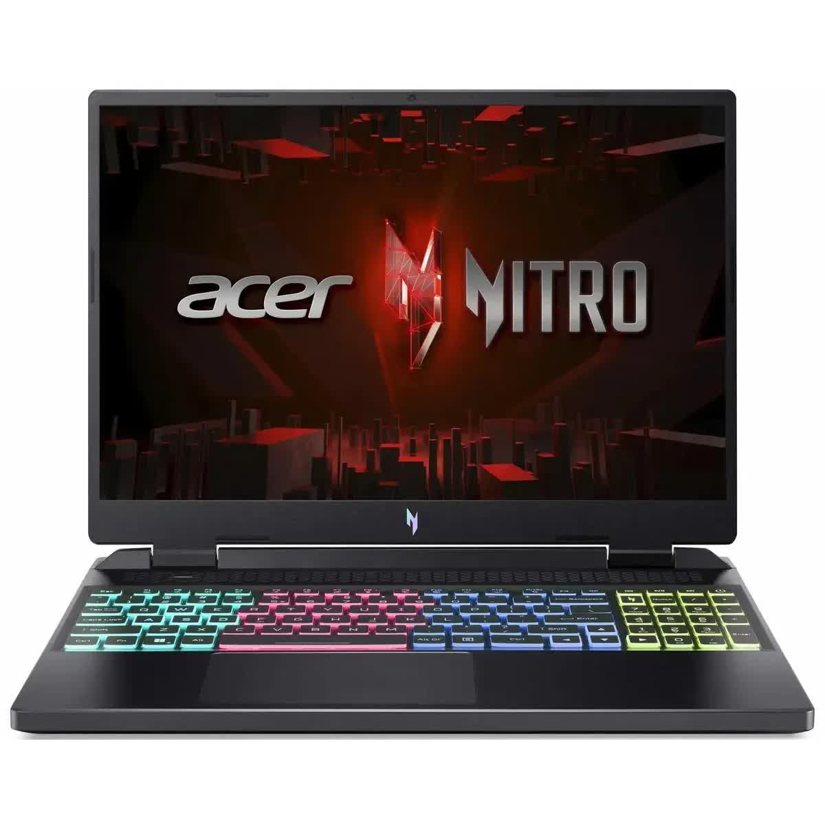 AcerNitroAN16-42Игровойноутбук16",AMDRyzen98945HS,RAM32ГБ,SSD1024ГБ,NVIDIAGeForceRTX4070дляноутбуков(8Гб),Безсистемы,(NH.QSLCD.002),черный,Русскаяраскладка