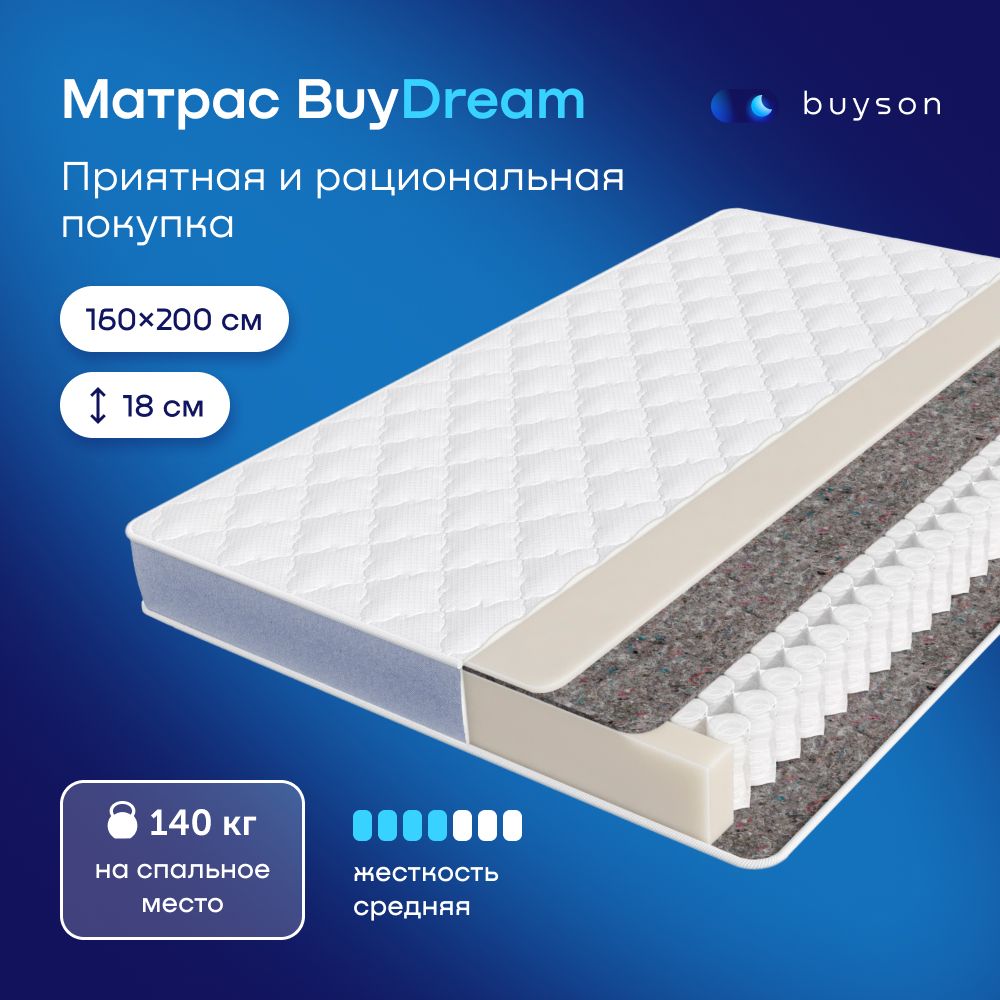 МатрасbuysonBuyDream,независимыепружины,160х200см