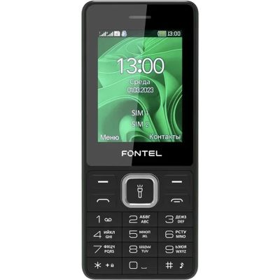 Телефон Fontel FP240, черно-зеленый