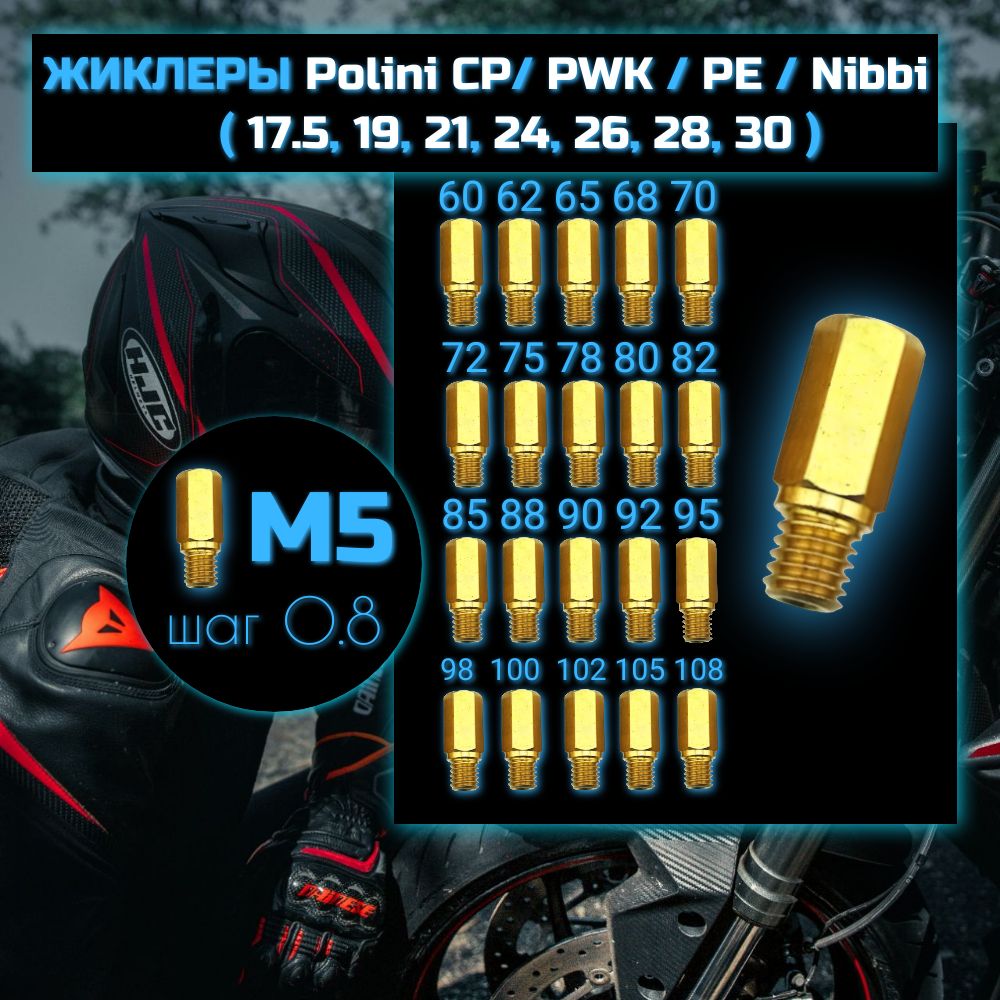 ЖиклерыдлякарбюратораPwk,PoliniCP,Keihin