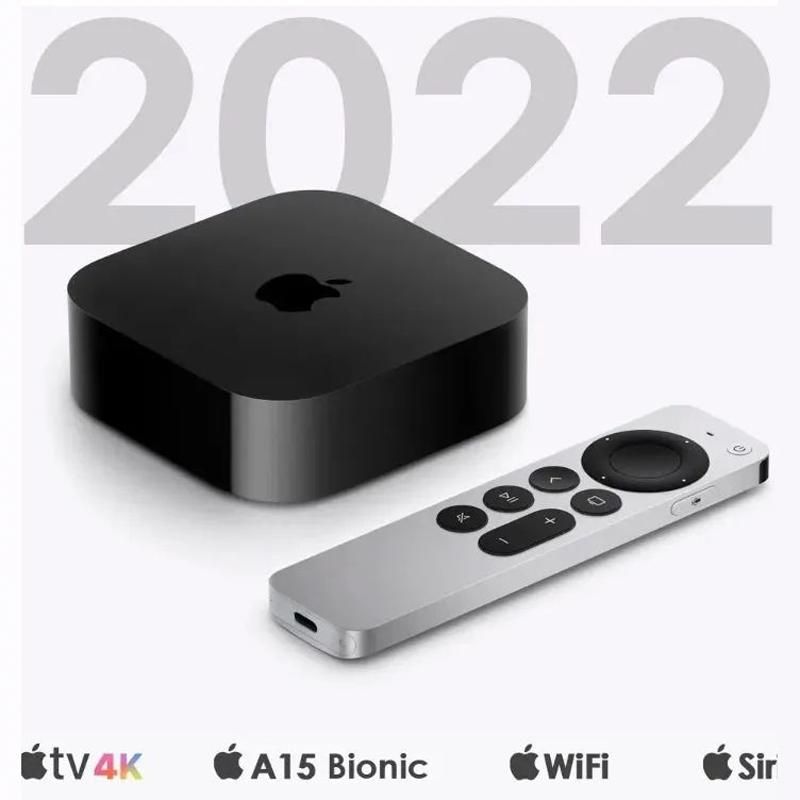 AppleМедиаплеер4KTV(3rdgen)128iOSUS,128ГБ,Wi-Fi+Ethernet,Блютус,Совершенноновый,черный