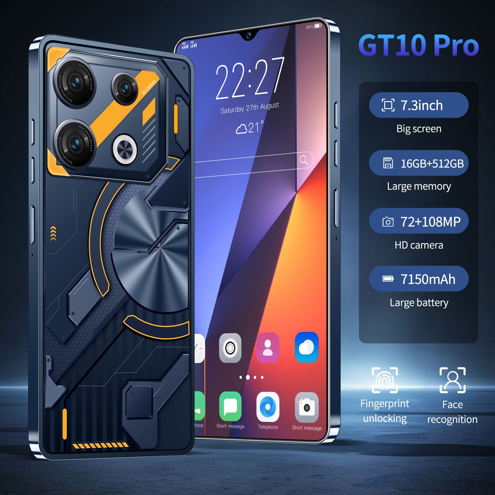 СмартфонAlisymСмартфонGT10Pro16/512ГБ,черныйEU16/512ГБ,черный