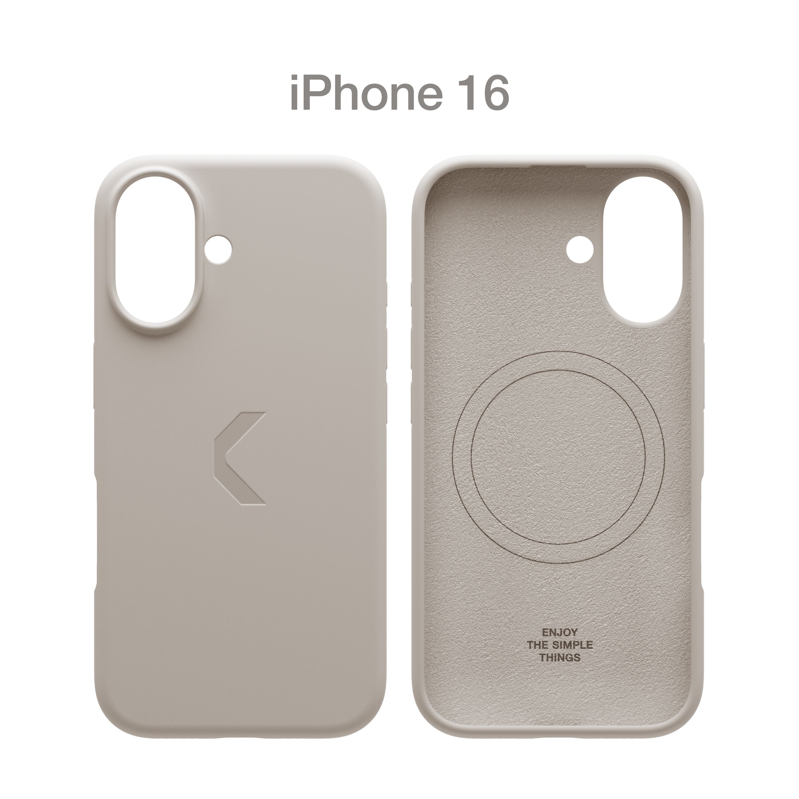 СиликоновыйчехолCOMMOShieldCaseдляAppleiPhone16споддержкойбеспроводнойзарядки,Linen