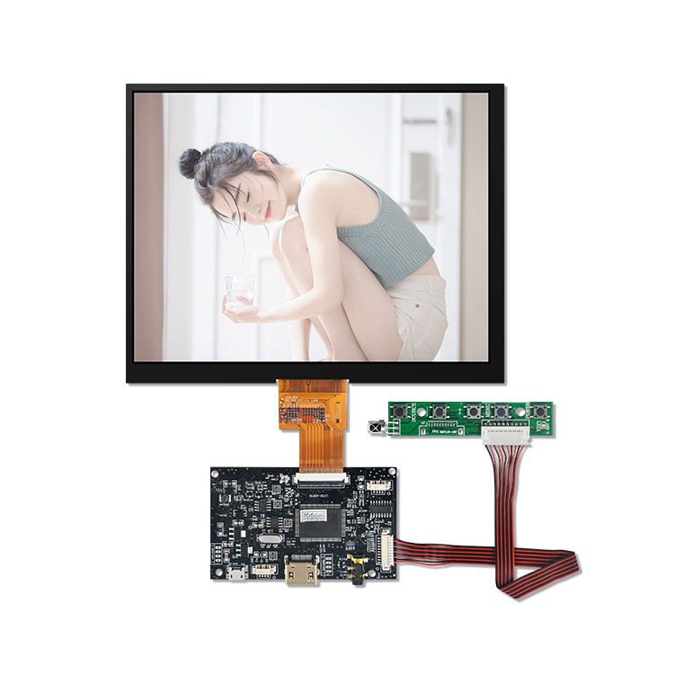 Wisecoco8"МониторДляноутбукаRaspberryPi8дюймовLCD1024*768IPSэкрансLVDs40контактовплатадрайвера,коричневый