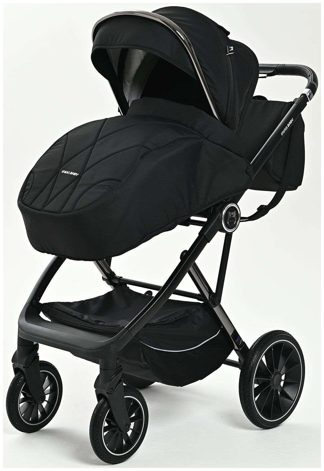 Коляска 2 в 1 Ining Baby KR350 black