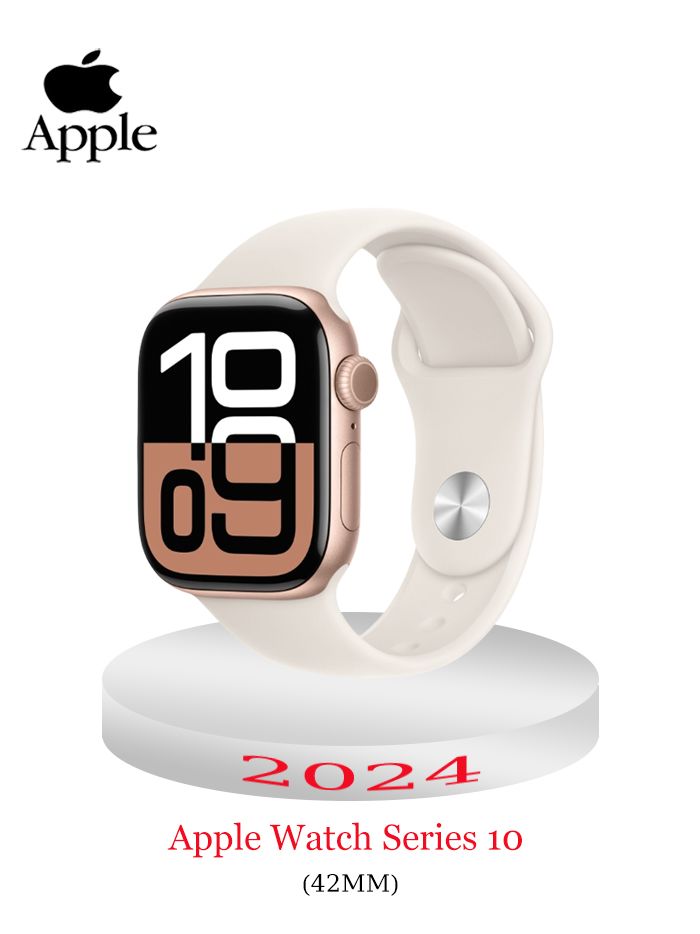 AppleУмныечасыWatchSeries102024СовершенноновыйОригиналS/M,42mm,Розовоезолото