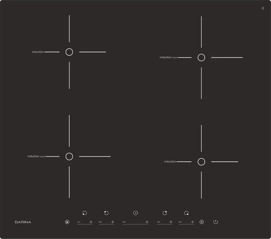 DARINA Индукционная варочная панель PL EI305 B, черный
