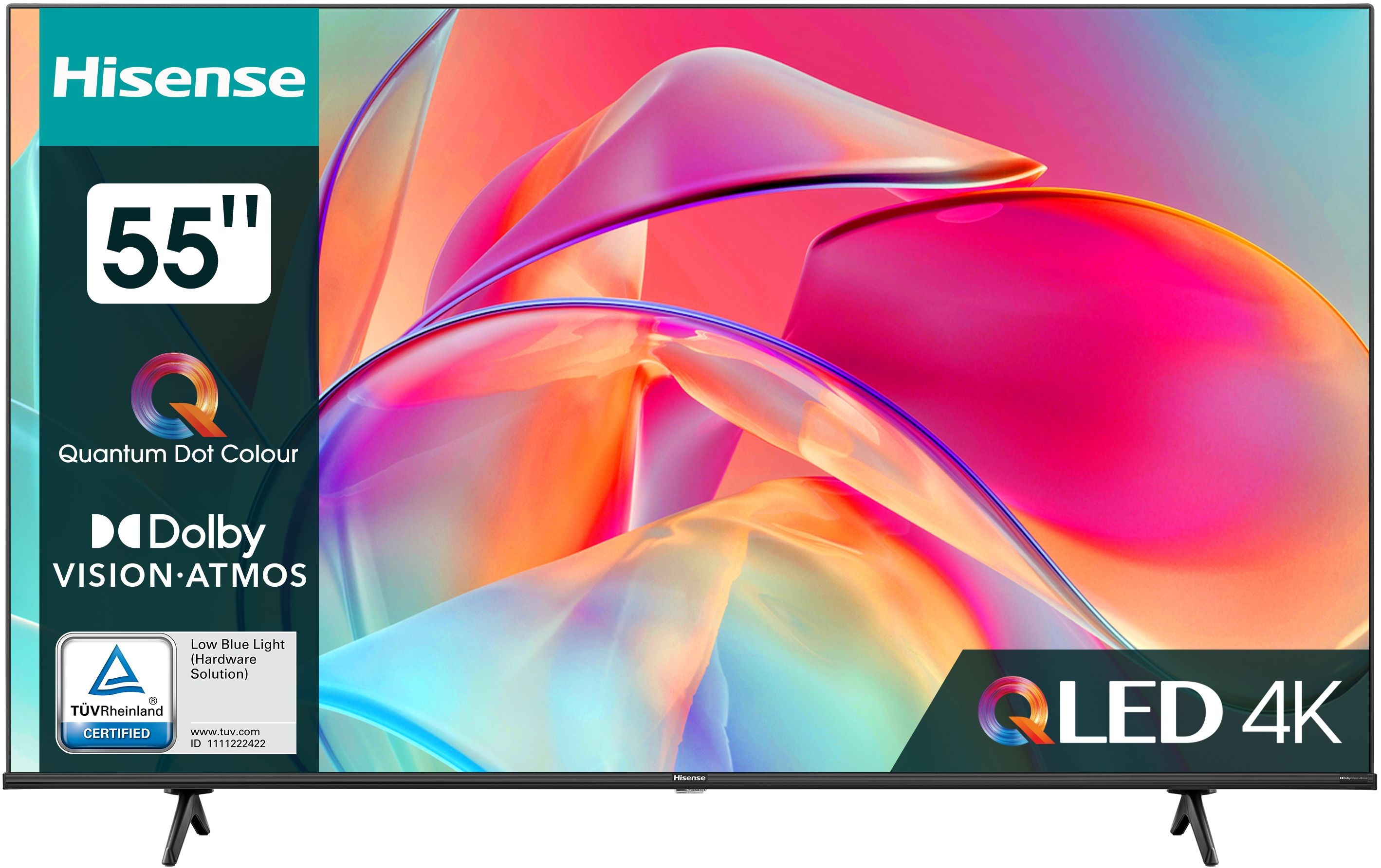 Hisense Телевизор 55E7KQ 55" 4K UHD, черный