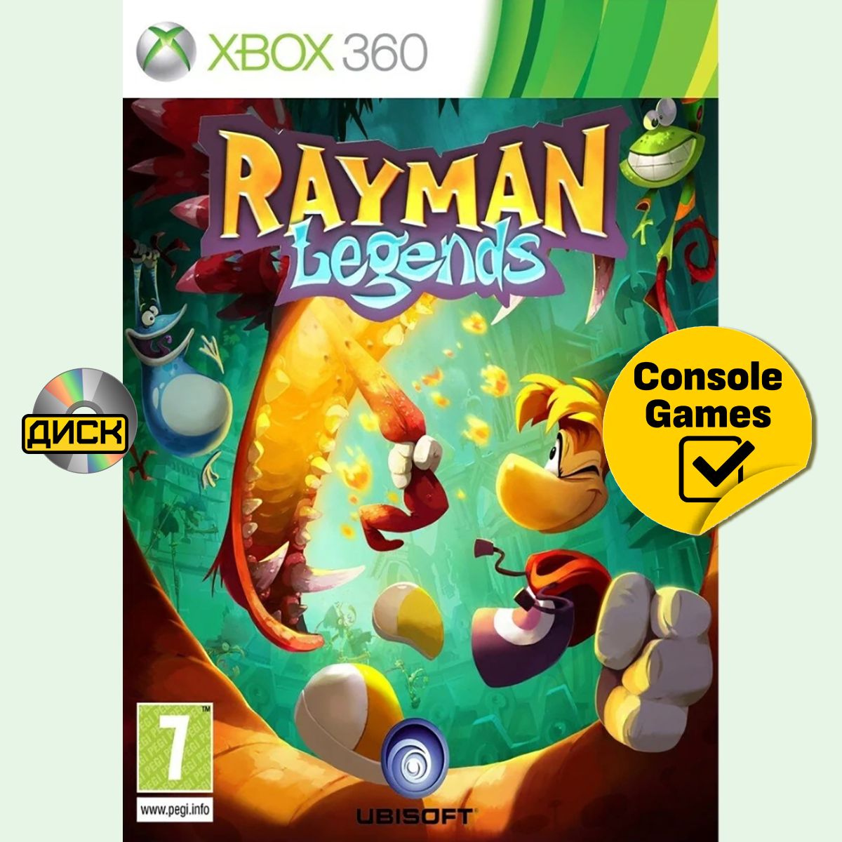 Игра Xbox 360/One Rayman Legends (русская версия) (XBox 360, Xbox One, Русская версия)