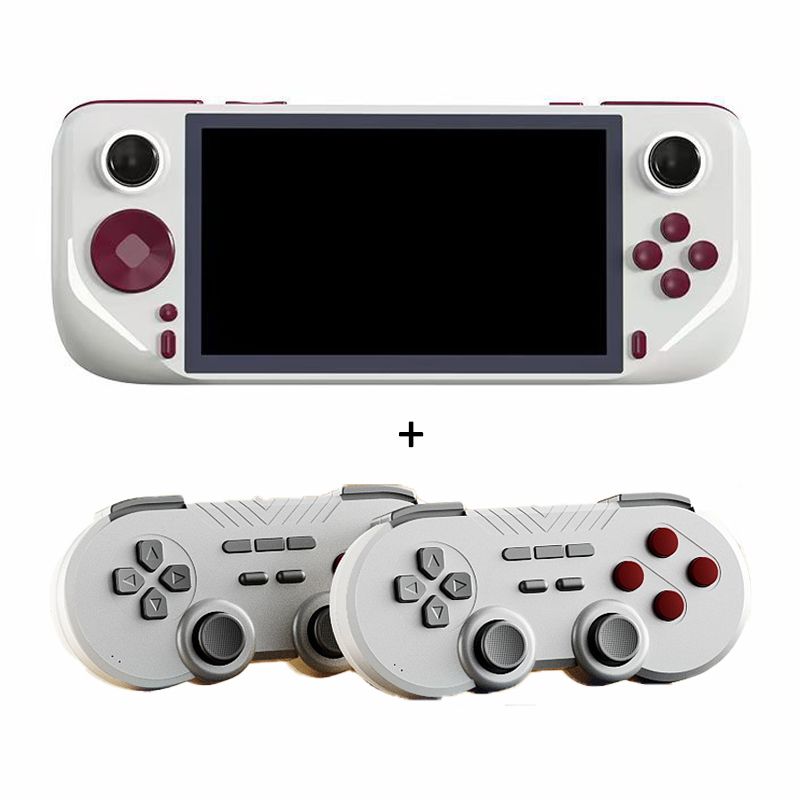 GAMEMTE6PLUS64GBсимуляторприставкаретроигроваяконсольпортативная+2*игровойконтроллер,5inches,100Hz,10000игра