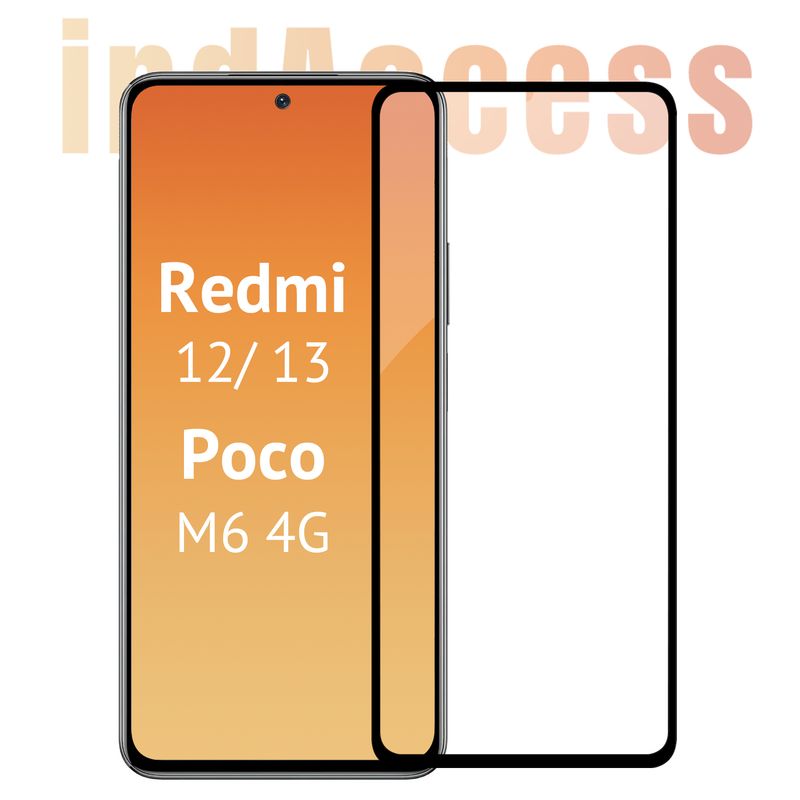 Защитное стекло на Redmi 12, 13, Poco M6 4G/ для Редми 12, 13, Поко М6 4Г/ indAccess