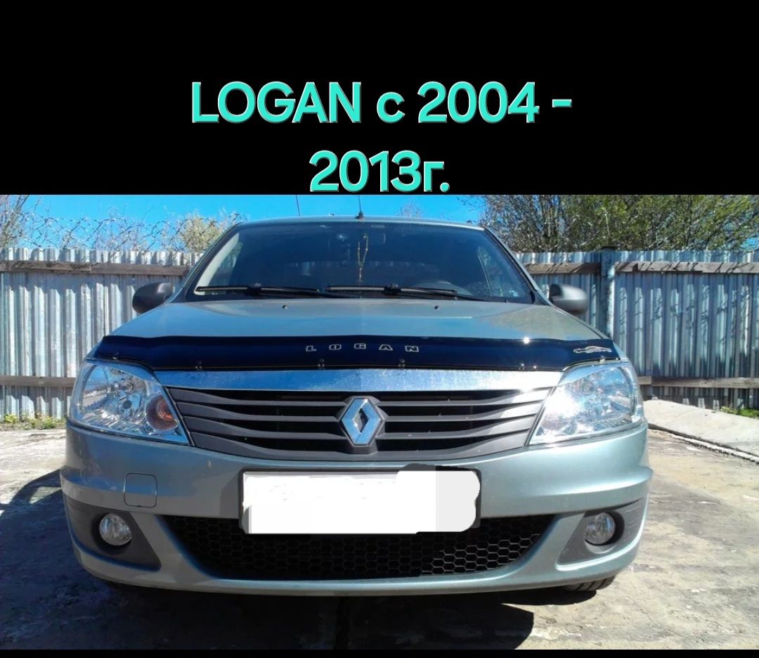 Дефлектор капота.Отбойник. Renault Logan 2004-2014г