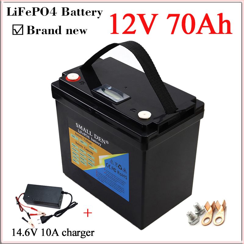 Новый12V70AhLiFePO4аккумуляторнаябатарея650Wсветодиодныйдисплейдлядвигателя,для12.8Vкемпингнаоткрытомвоздухе,мобильныйинверторпитания,домашняясолнечнаяэнергияидругиебатареи