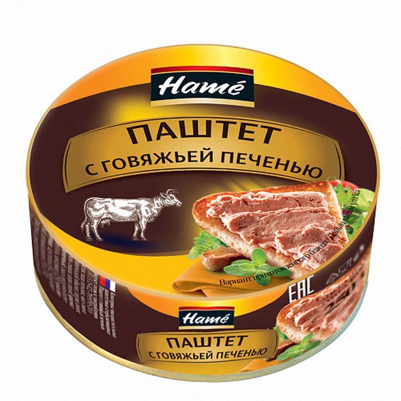 Hame Паштет, Говяжей печени, 250г