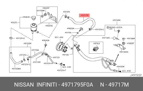 Шланг ГУР NISSAN ALMERA,SUNNY (B10RS) 2006>