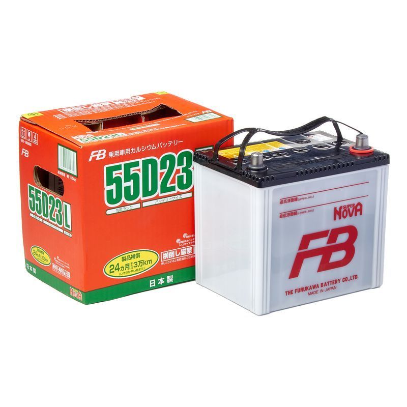 Аккумулятор FURUKAWA BATTERY FB SUPER NOVA арт. 55D23L, Ёмкость 60 Ah, пусковой ток 550 А, 230x169x227