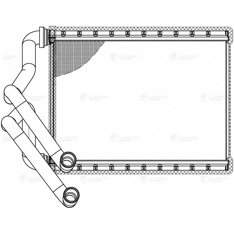Радиатор отоп. для а/м Kia Optima (15-) (LRh 0850) LUZAR LRh0850