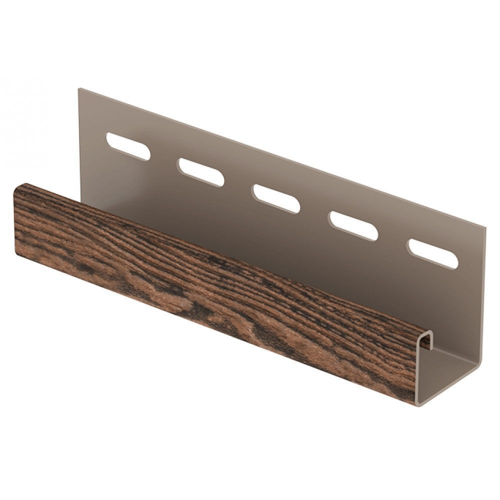 j-профиль 16 мм Винтаж корица, 1500 мм 10 шт для сайдинга