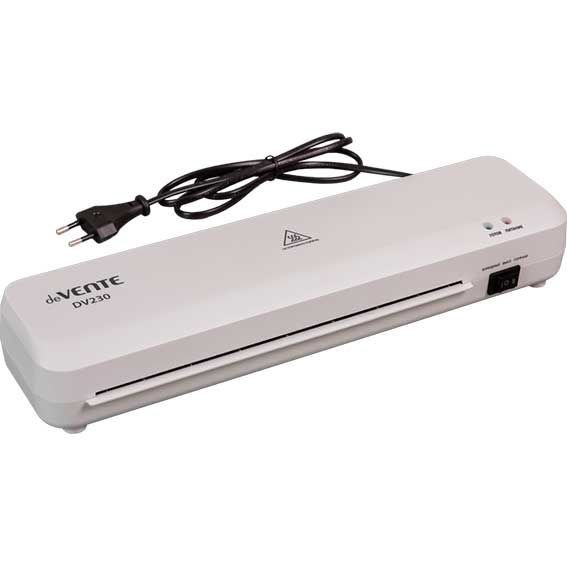 Ламинатор deVENTE белый, A4, DV230, нагрев, для 75-100 мм, скорость 31 см/мин (4201303)