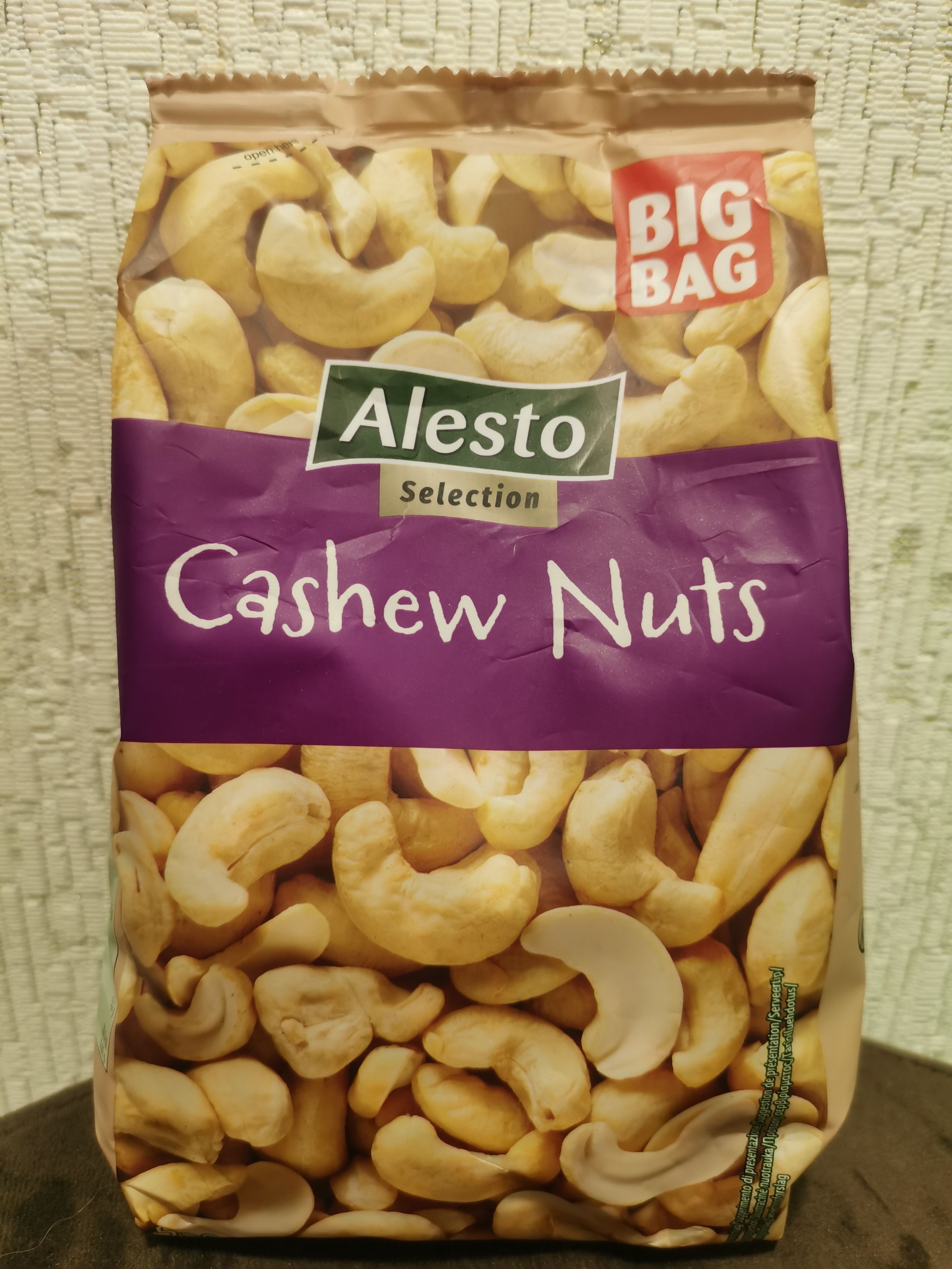 Орехи Кешью ALESTO CASHEW NUTS 500г, отобранные высококачественные орехи, из Финляндии