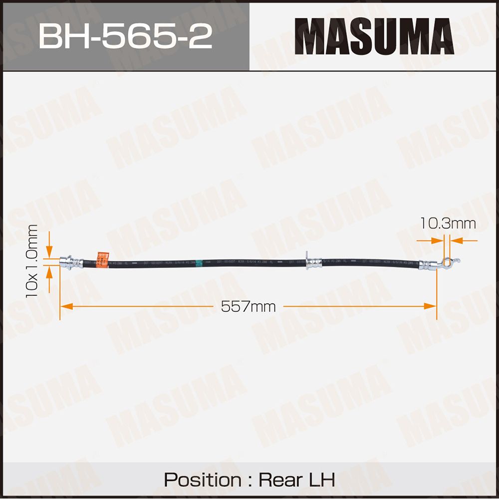 Шланг тормозной Toyota Camry (V30, V40, V50) 01-, Lexus ES задний Masuma левый MASUMA BH-565-2