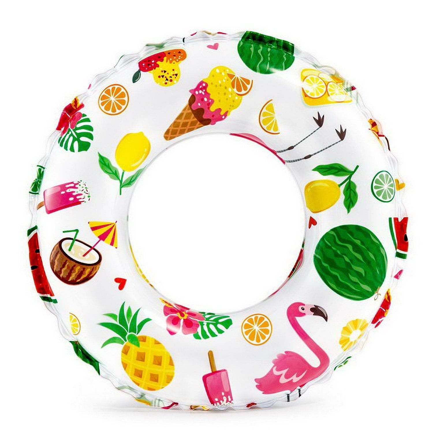 Круг надувной Intex Lively Print Swim Rings, Сладости 3-6 лет 51 см