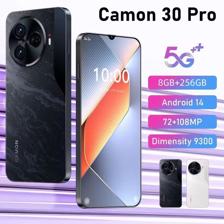 TecnoСмартфонCAM30ProEU256ГБ,черныйматовый