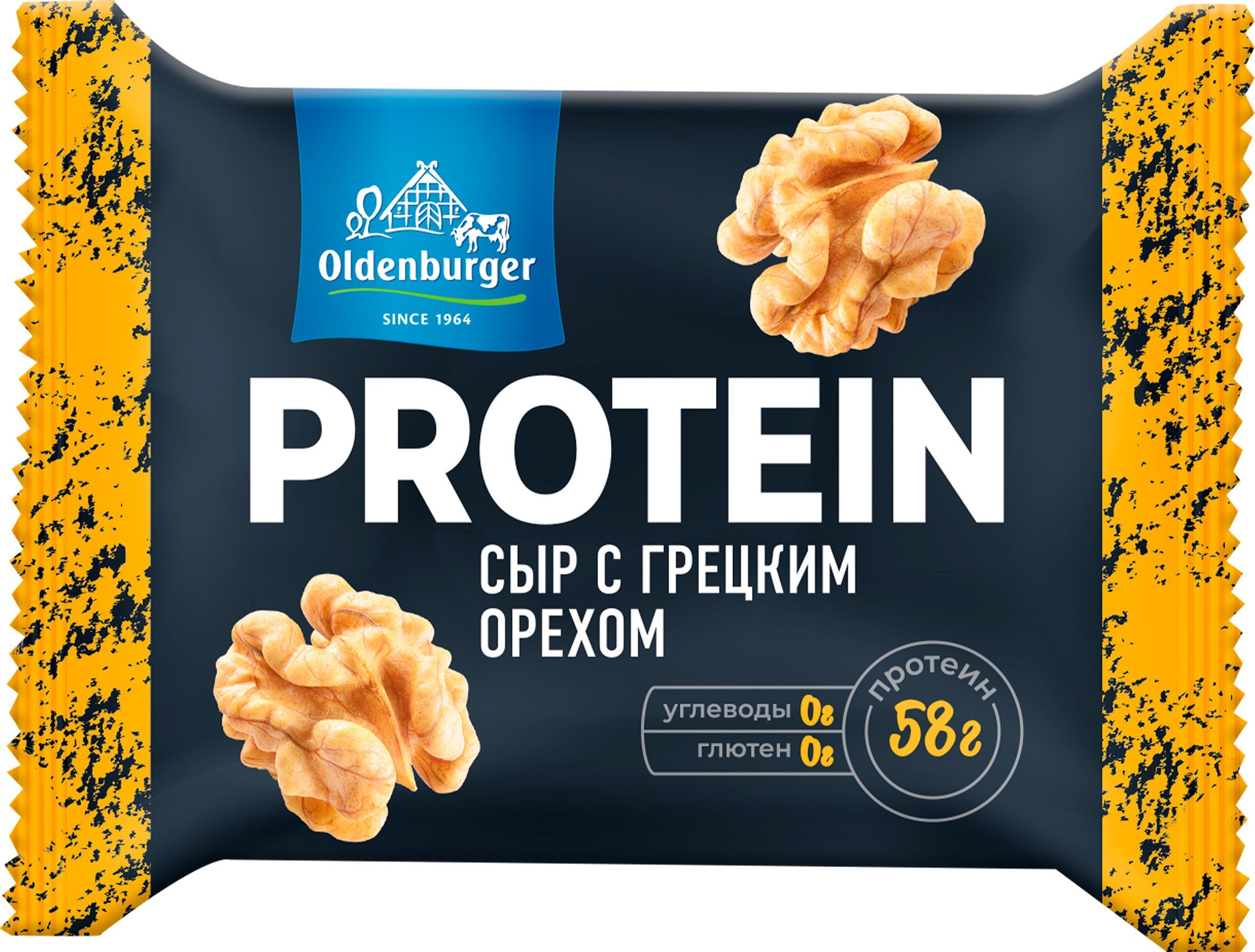 Сыр протеиновый OLDENBURGER с грецким орехом 30%, без змж, 200г