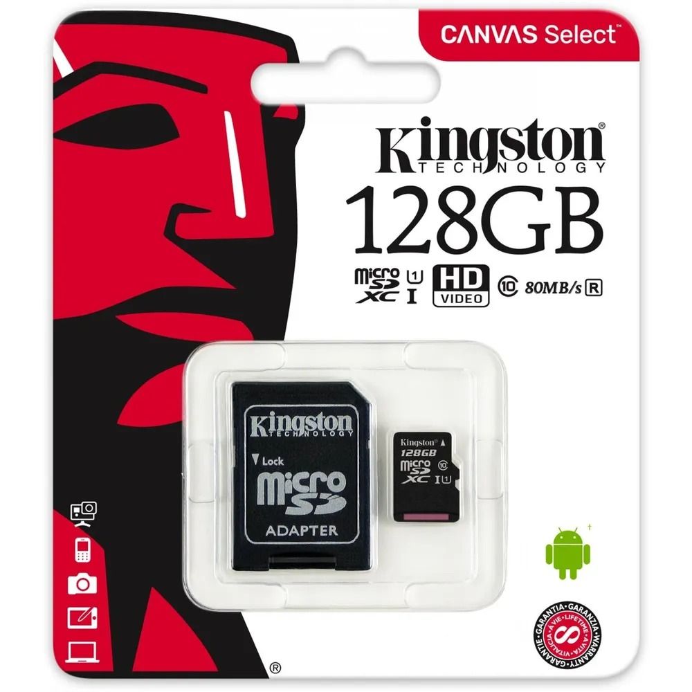 КартапамятиmicroSD128ГБ/microSDXCUHS-ICanvasSelectCanvas128ГБ/Картарасширенияпамяти128GB