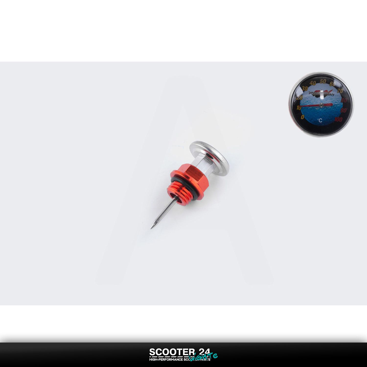 Щуп масла на мопед Alpha / Delta (Альфа Дельта Орион Омакс) 19.0 mm / длина 75 мм + датчик температуры оранжевый