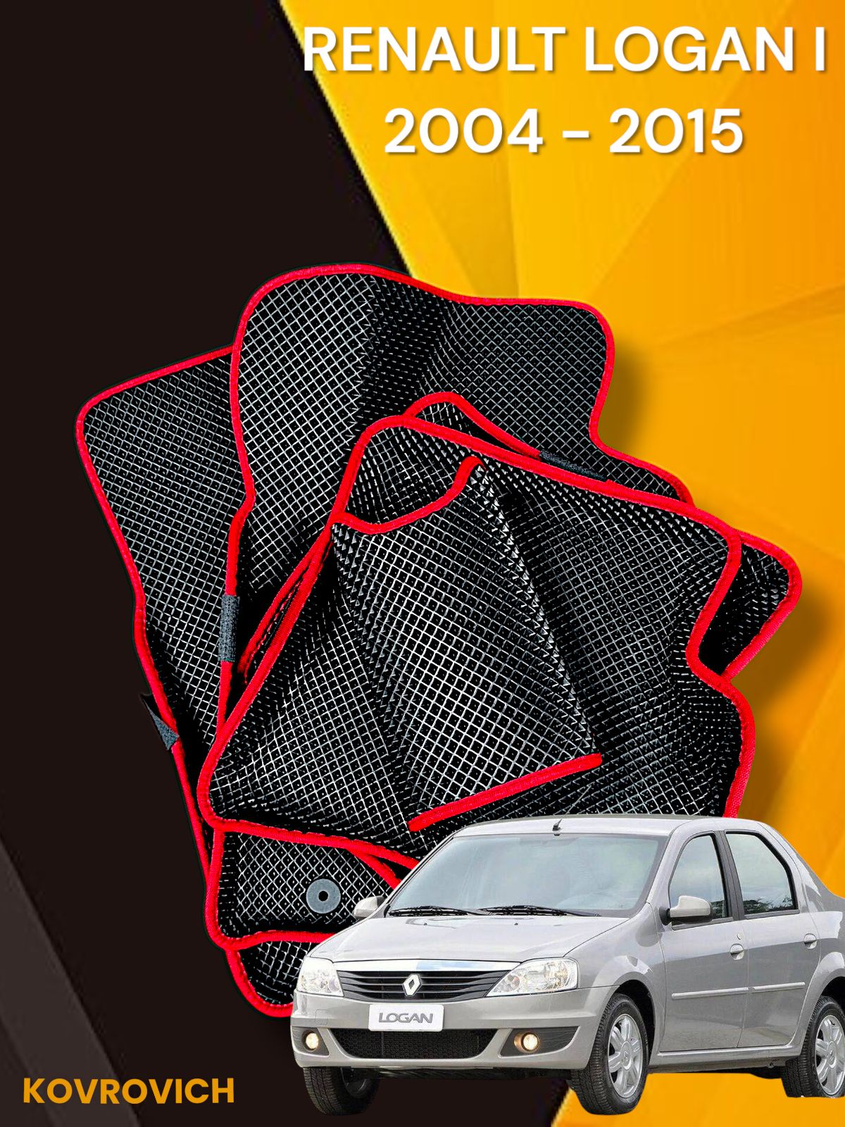 КоврикивсалонРеноЛоган1Ева/Eva/Evo3Dсбортом