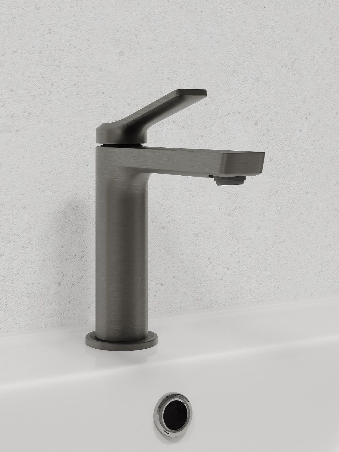 Фото товара на маркетплейсе ozon Смеситель для раковины, латунь, матовый графит, IDDIS, Parker, PARGM00i01