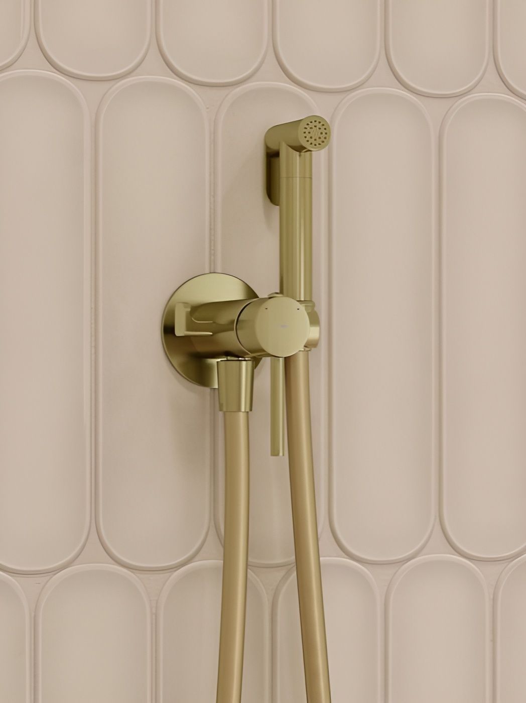 Фото товара на маркетплейсе ozon Гигиенический душ со смесителем, матовое золото, IDDIS, Axes, 005MGR0i08