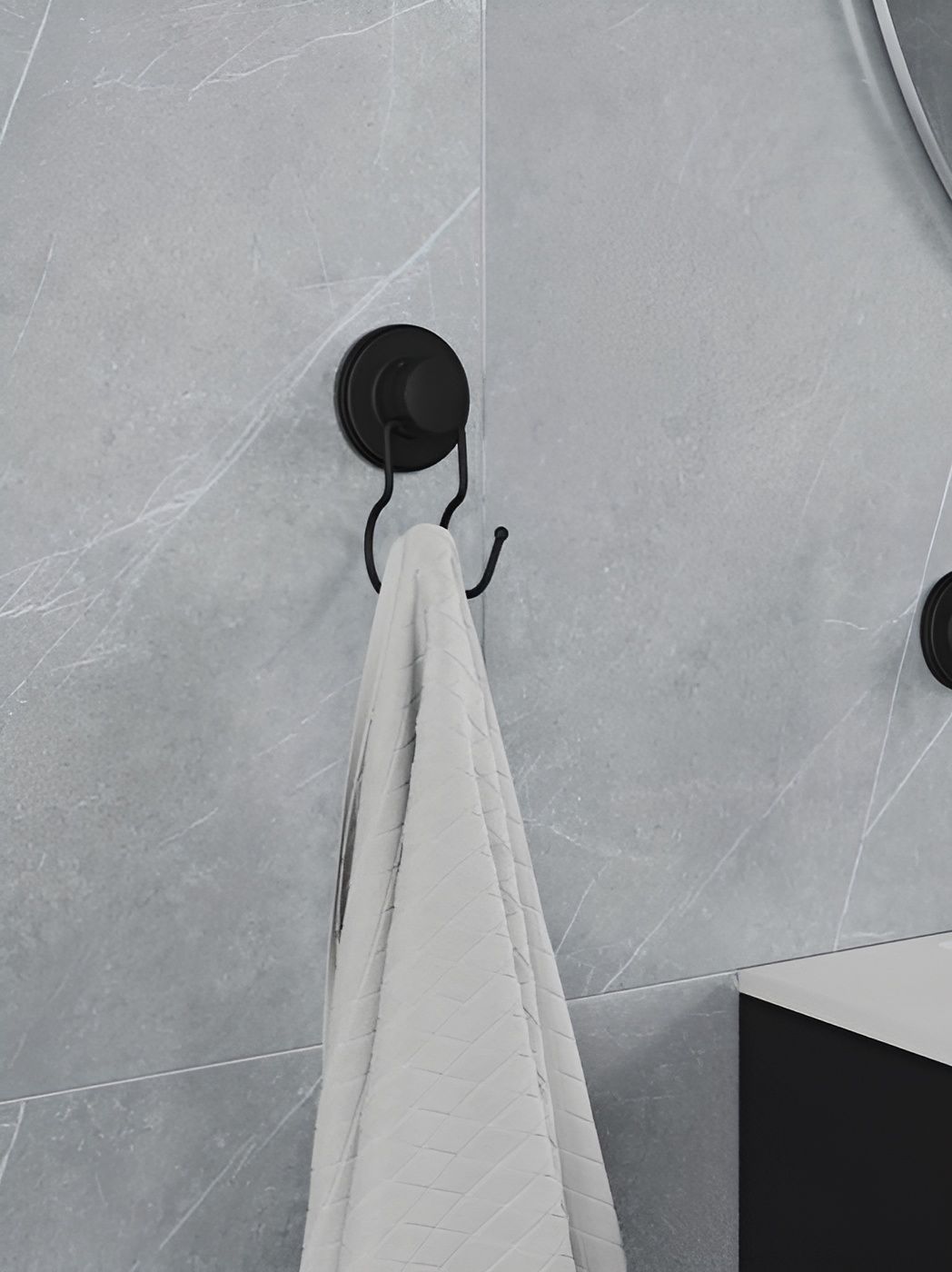 Фото товара на маркетплейсе ozon Крючок самоклеющийся, двойной, стальной, черный матовый, Milardo, Easy, EASBWS0M41