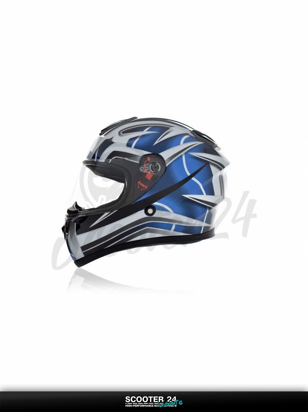 Шлем интеграл "DAVID" (#D820A, черно синий, S, воротник, ABS)