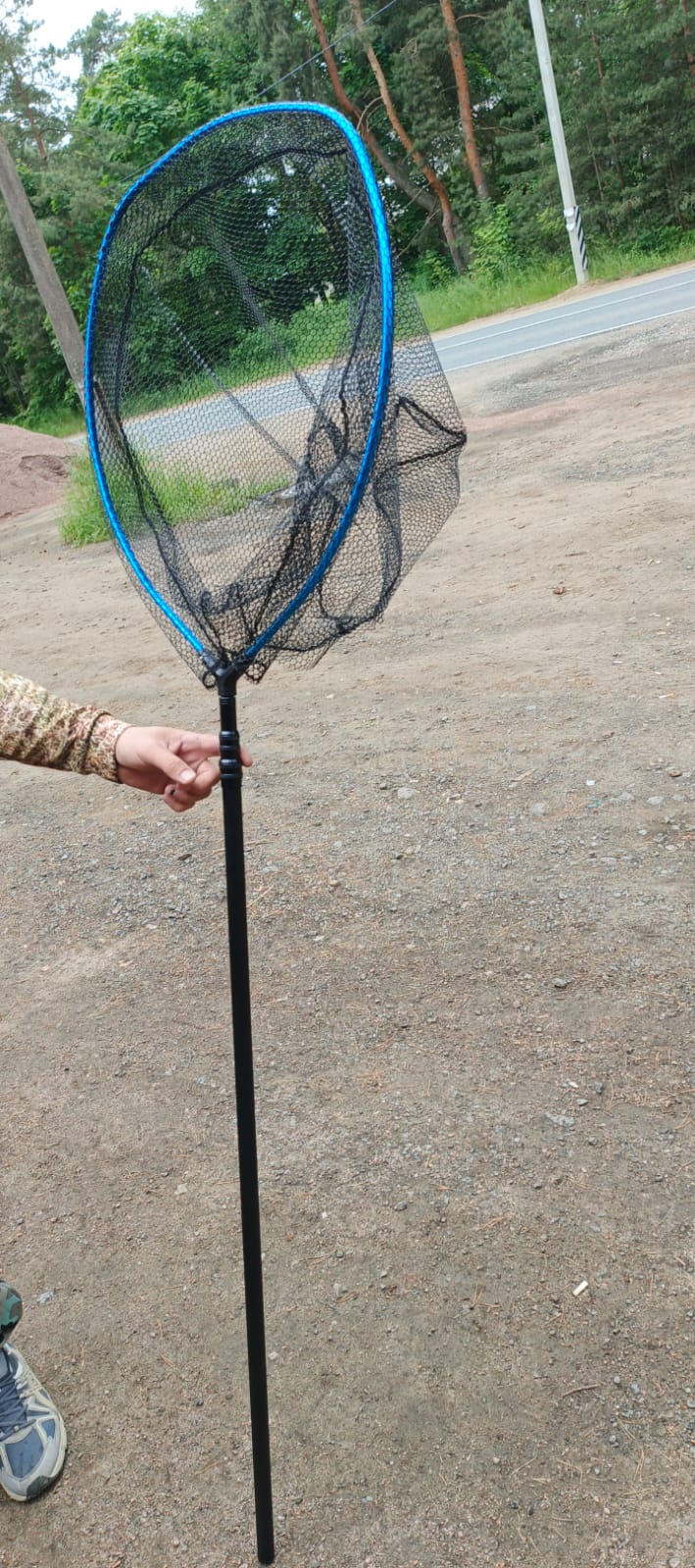 Подсачек, синий, овальный, длина 3м