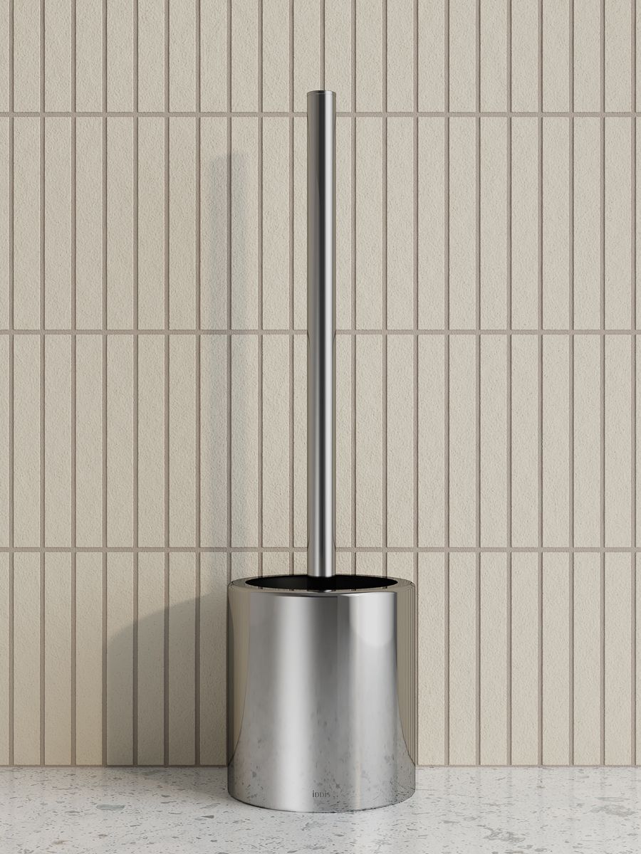 Фото товара на маркетплейсе ozon Ершик для унитаза IDDIS, напольный, нержавеющая сталь, хром, BRU02POi47