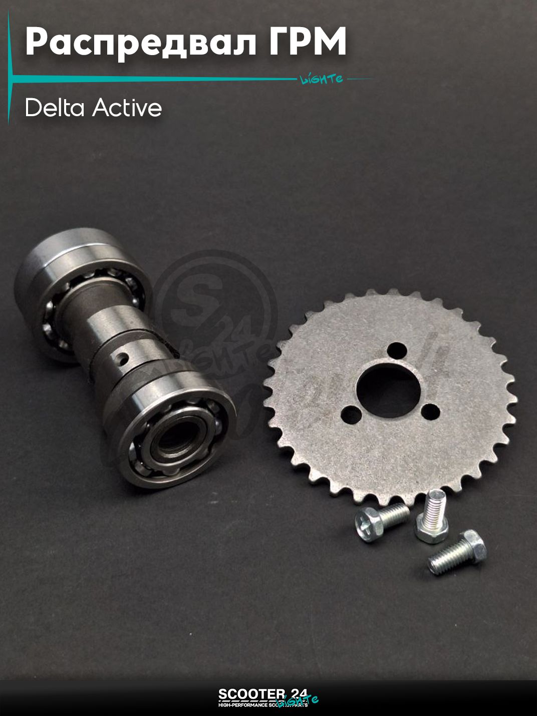 Распредвал ГРМ на мотоцикл и мопед Delta Active / Дельта и Актив 110 кубов в сборе "LIPAI"