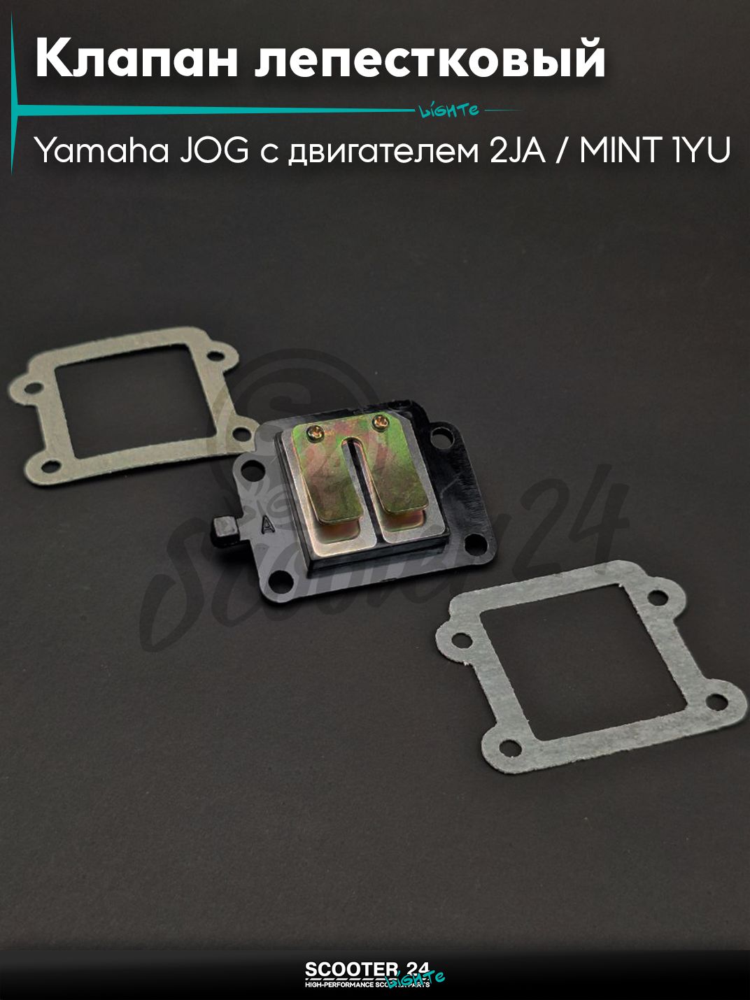 Клапан лепестковый на скутер Yamaha JOG с двигателем 2JA / MINT 1YU / Ямаха Джог и минт вертикальный 50-80 кубов #PRO "LIPAI"