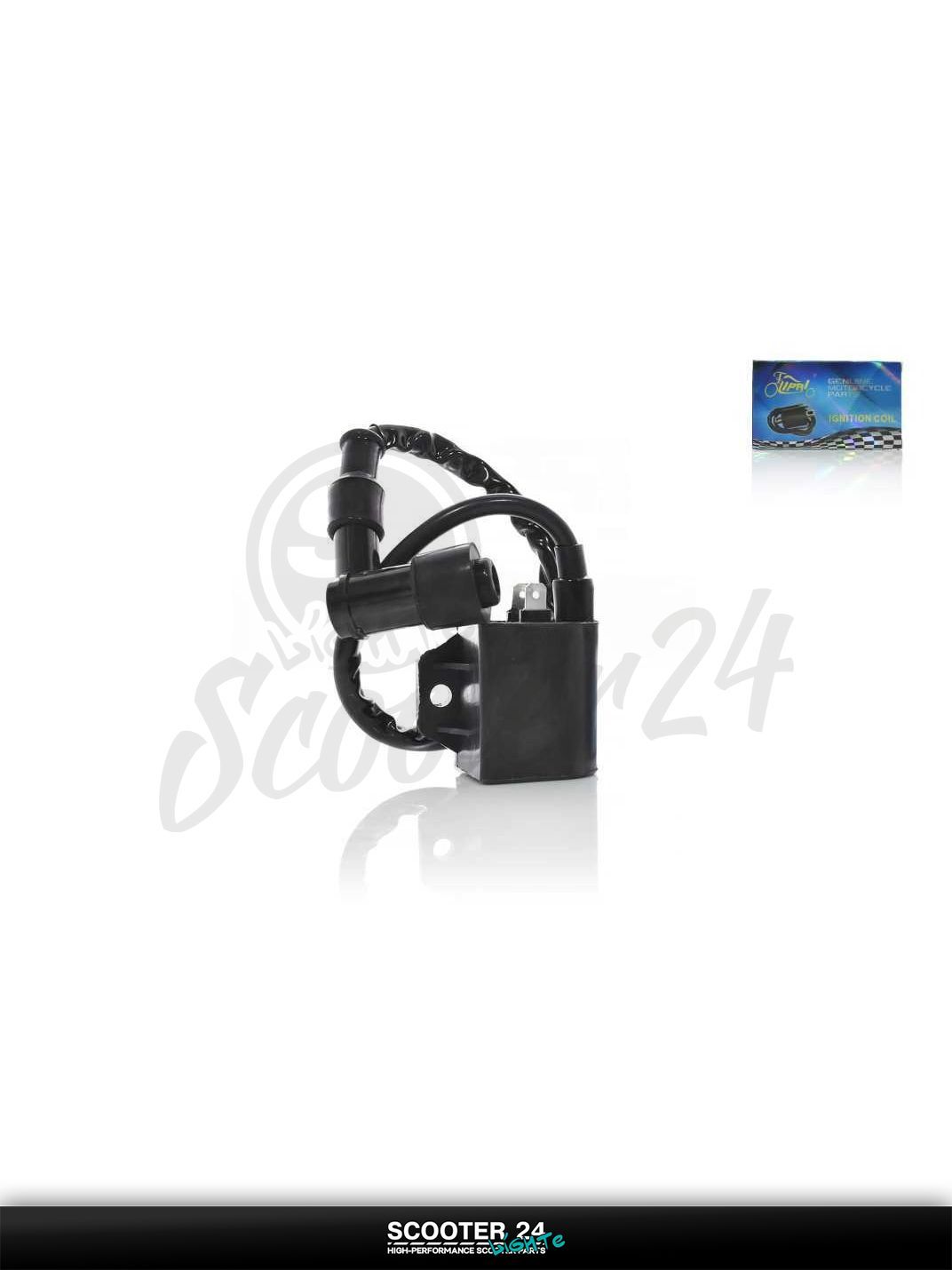 Катушка зажигания на скутер Suzuki Address и Sepia AD / Сузуки Аддресс и Сепия горизонтальный 50-80 кубов +насвечник "LIPAI"