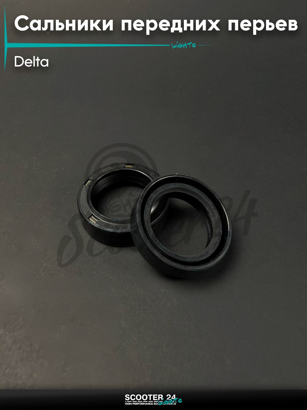 Сальники передней вилки (перьев) на мопед и мотоцикл DELTA / Дельта (25*35*9)