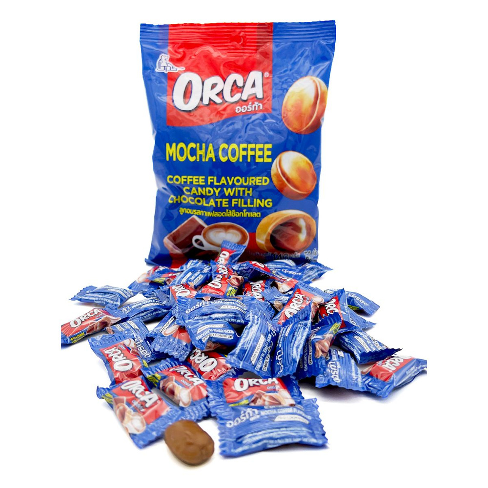 Boonprasert Конфеты карамель леденцовая со вкусом кофе и шоколадной начинкой Orca Mocha Coffee Flavoured #1